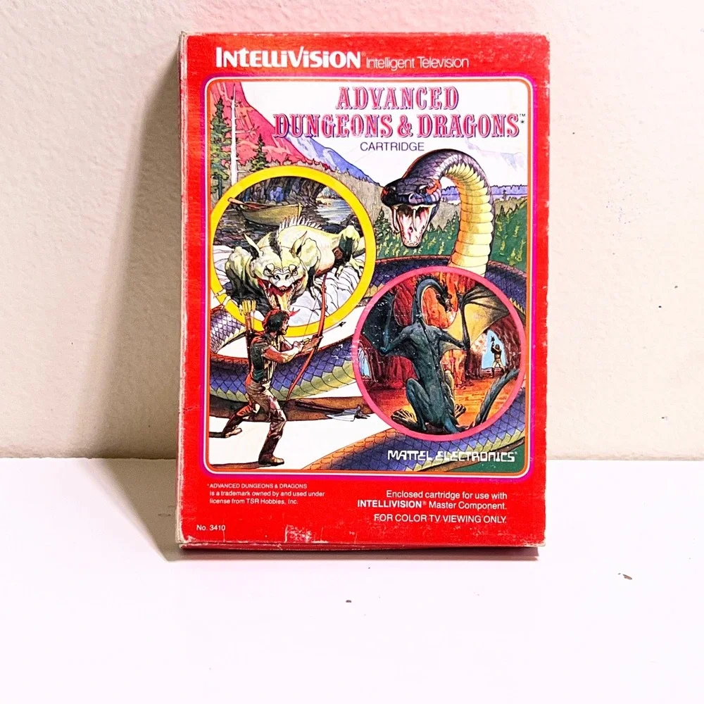 Mattel IntelliVision Advanced Dungeons & Dragons 1982 Game Cartridge Untested